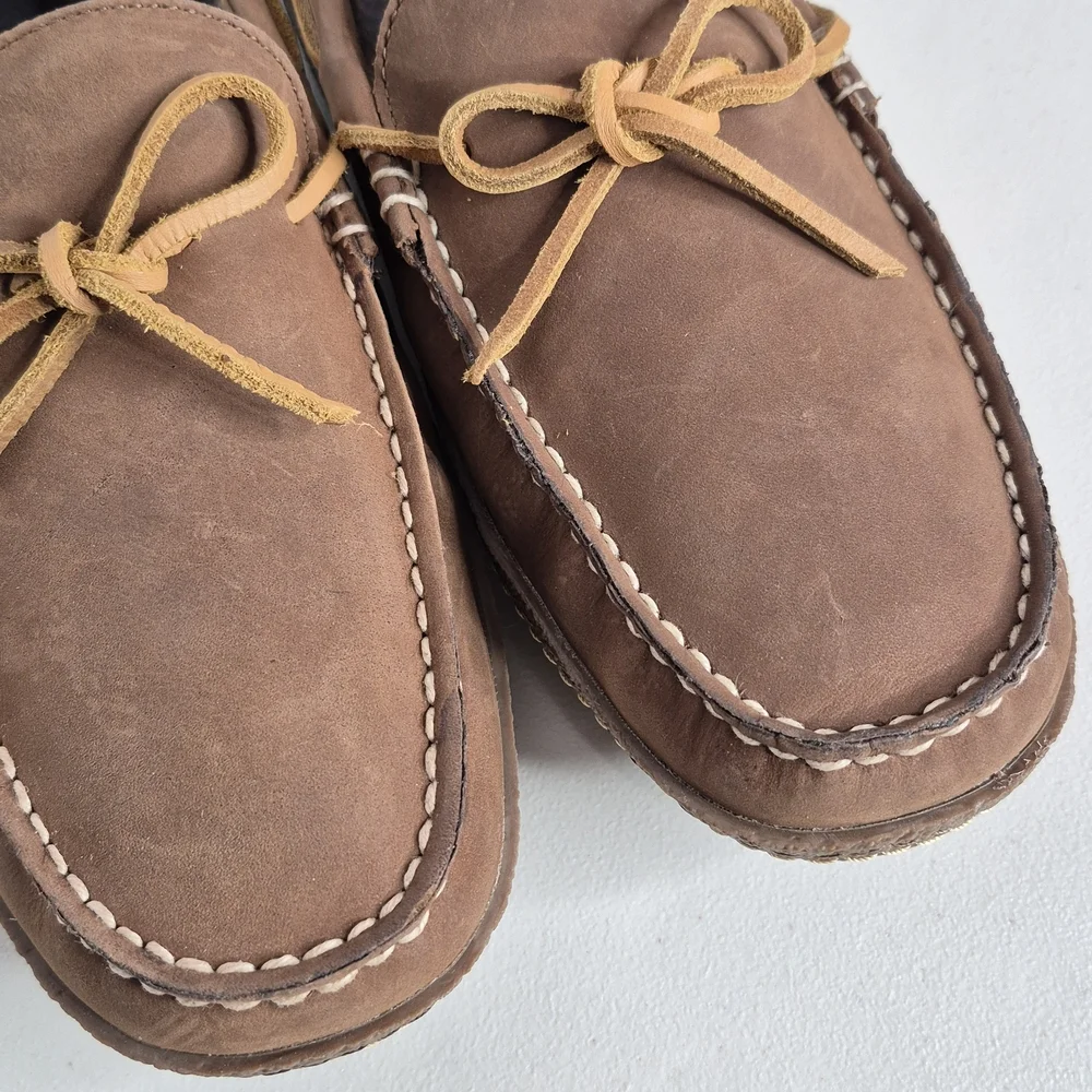 L.L. Bean Handsewn Flannel Lined Slippers - Size 10